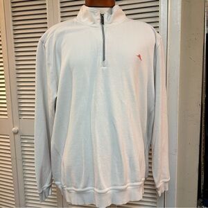 TOMMY BAHAMA  Size XXL  1/4 ZIP PULLOVER  WHITE
